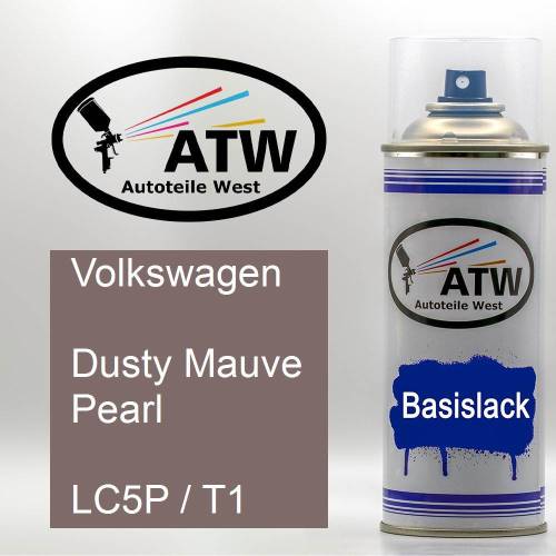 Volkswagen, Dusty Mauve Pearl, LC5P / T1: 400ml Sprühdose, von ATW Autoteile West.